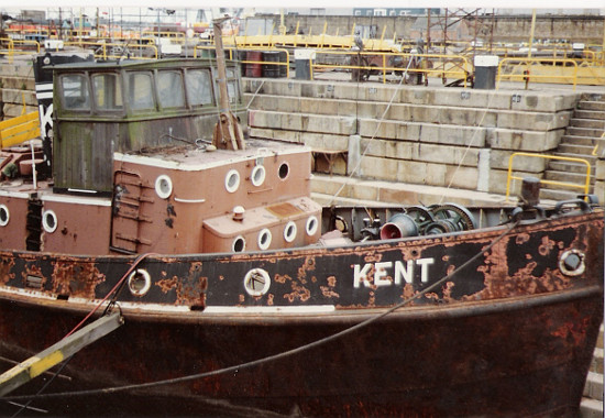 MT Kent in dry dock 1987